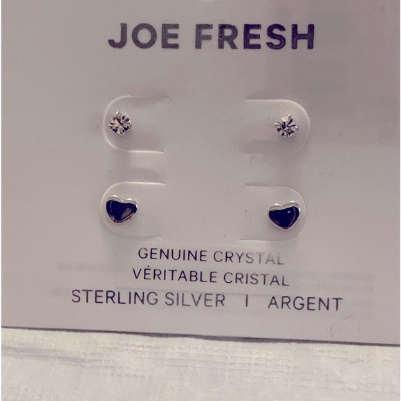 Sterling Silver & Genuine Crystal Earrings - Picture 1 of 2
